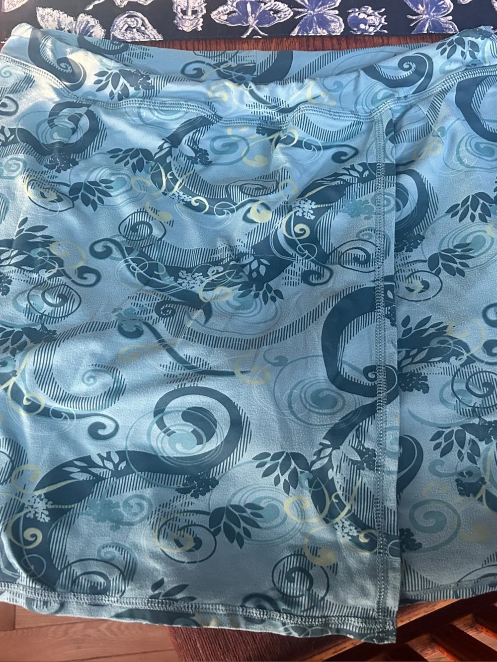 Title Nine Blue Printed Athletic Skort